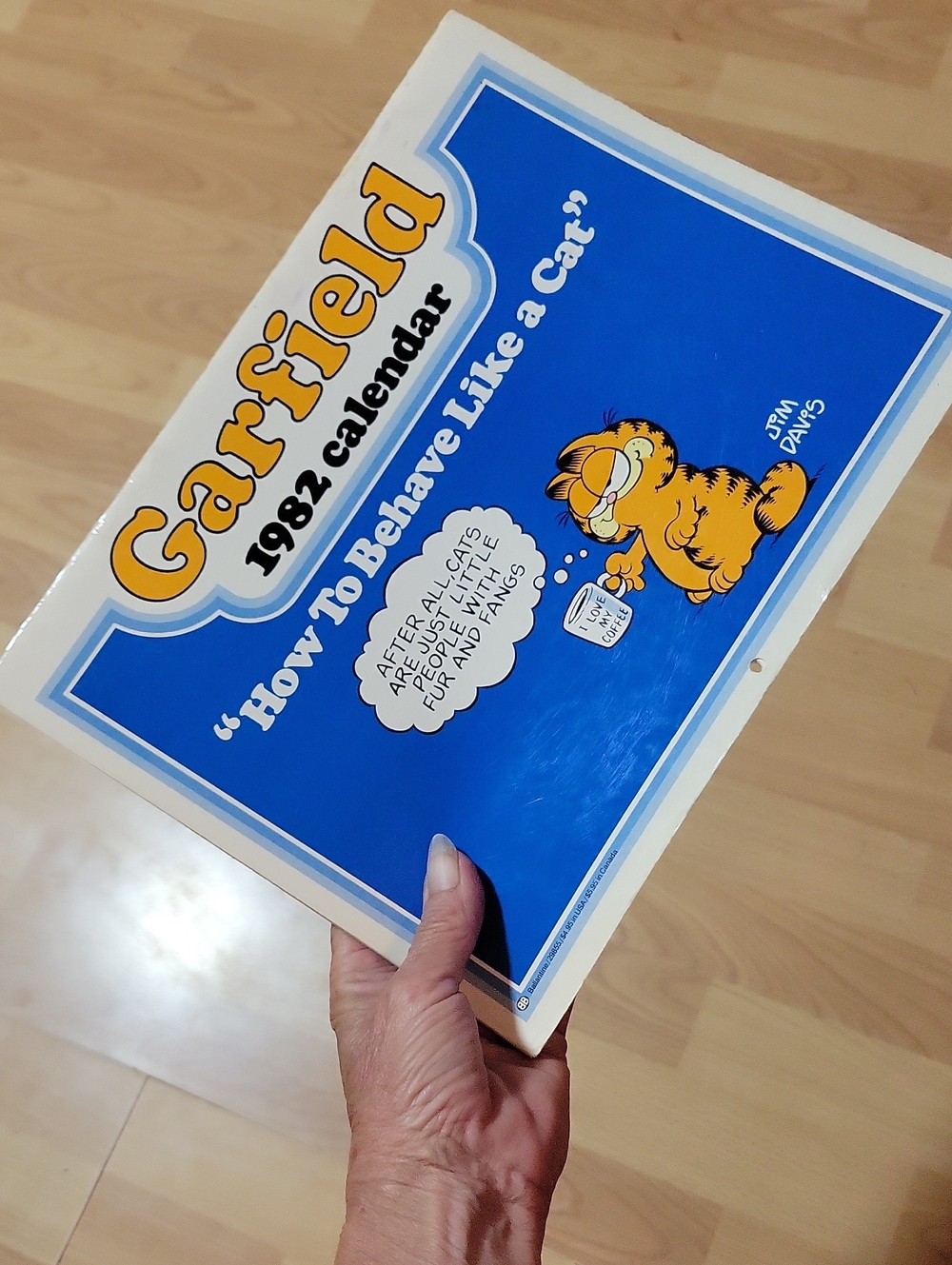 1982 Vintage GARFIELD  Calendar - How yo behave like a cat